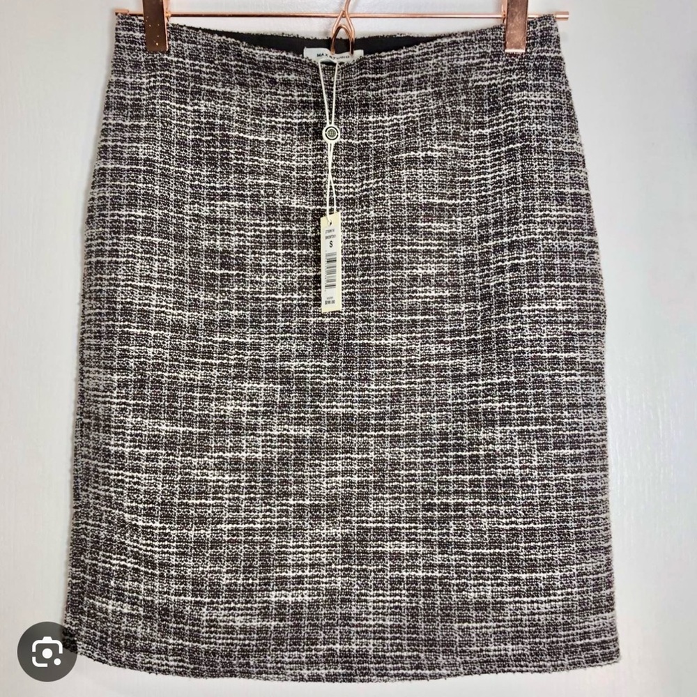 ($98) Max Studio Tweed Textured Skirt - Picture 3 of 3